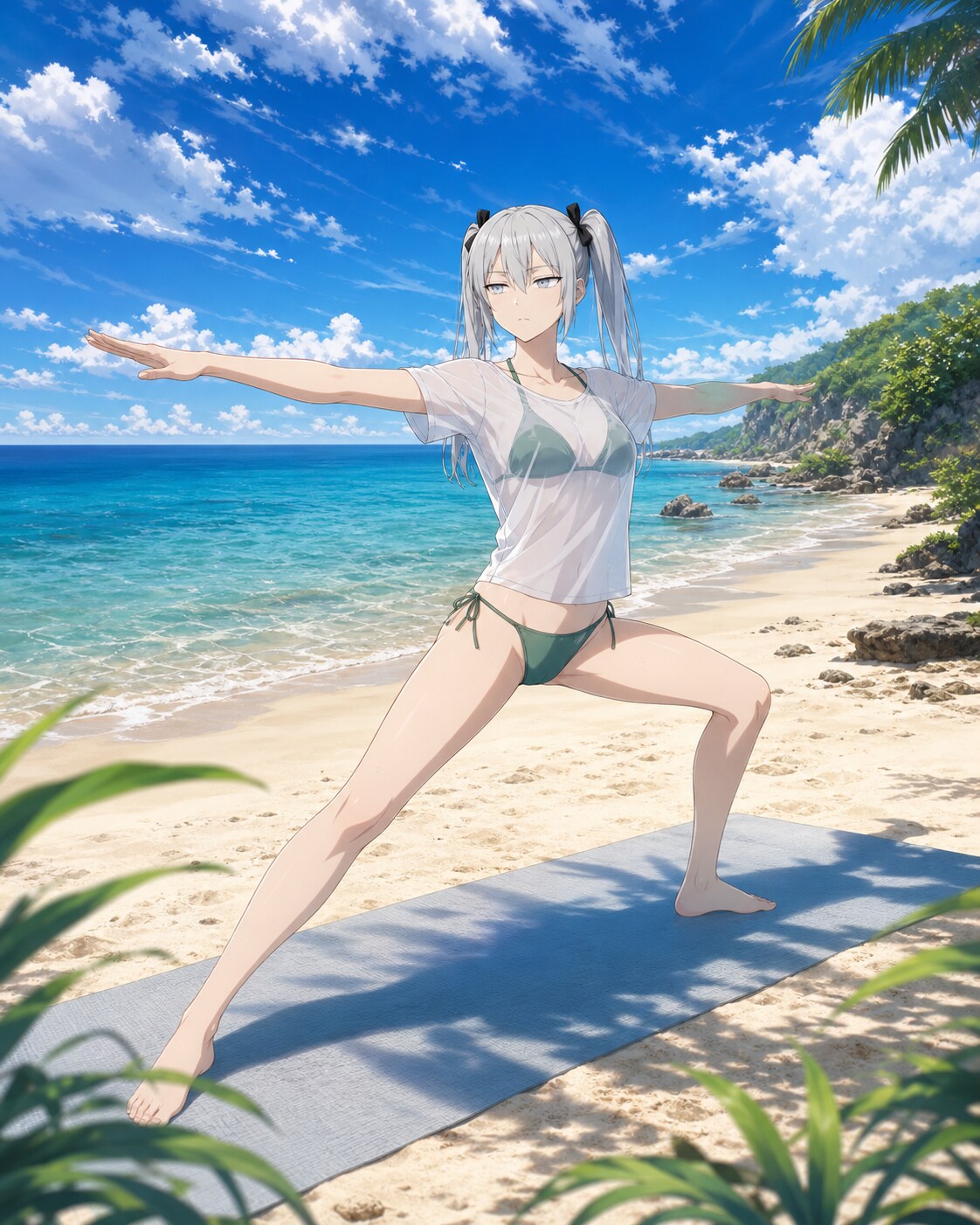 水平をとる