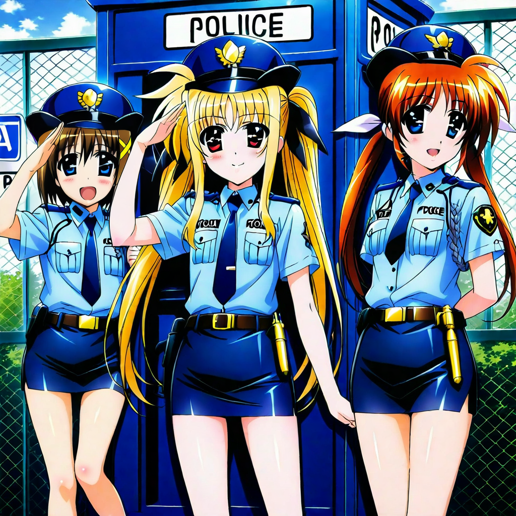 なのは達　婦警服 | の人気AIイラスト・グラビア