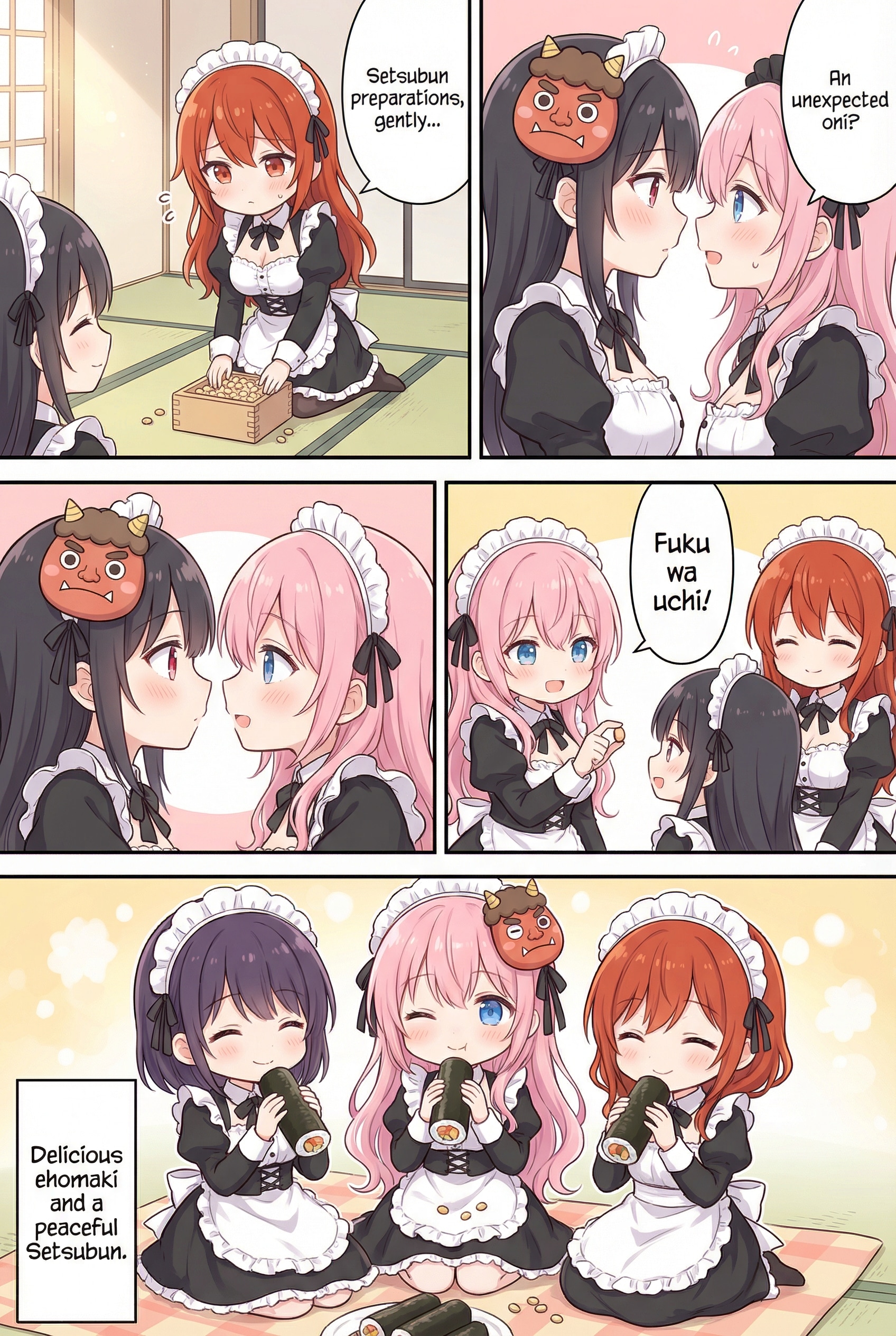 メイドたちの節分