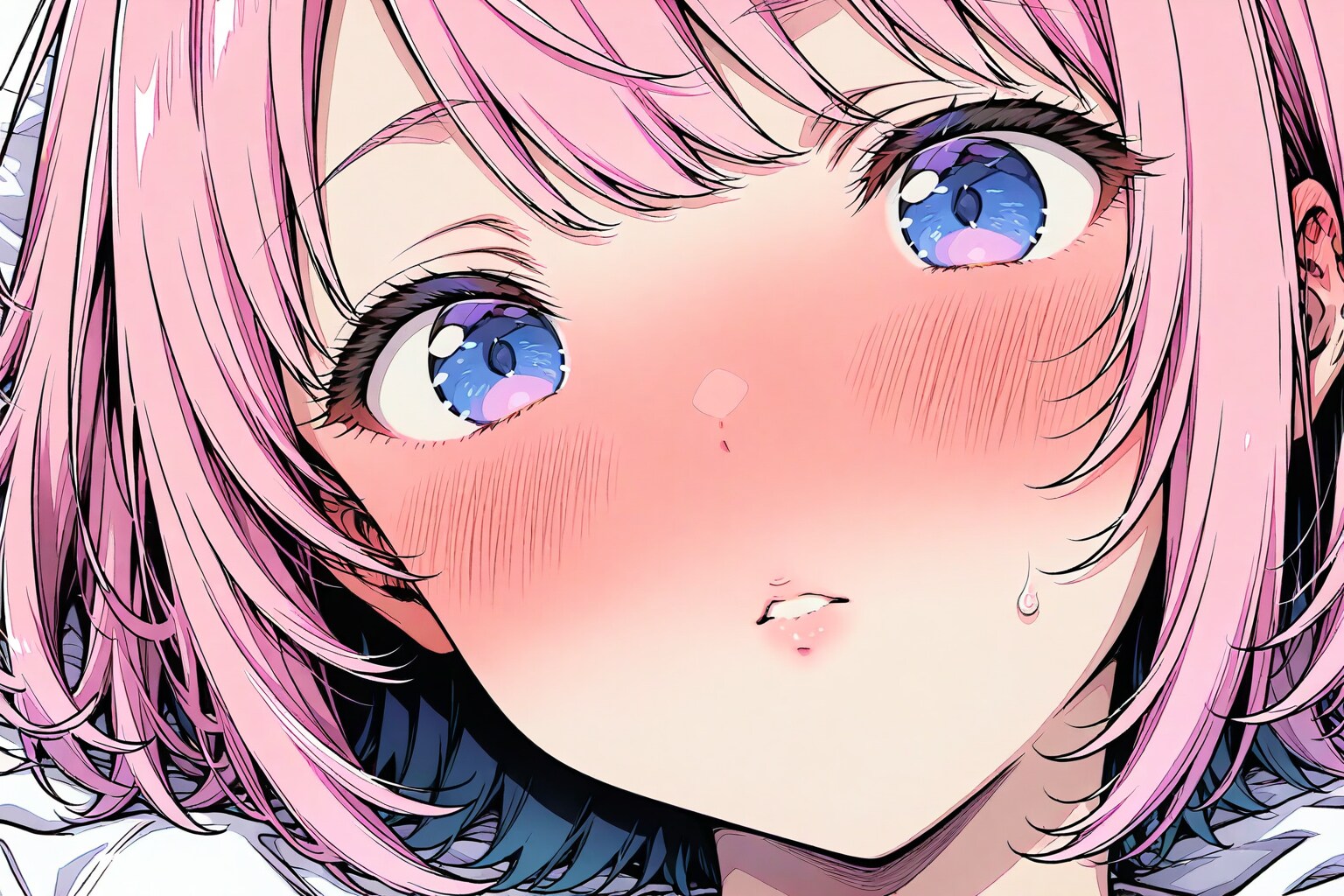 何かに驚愕している顔