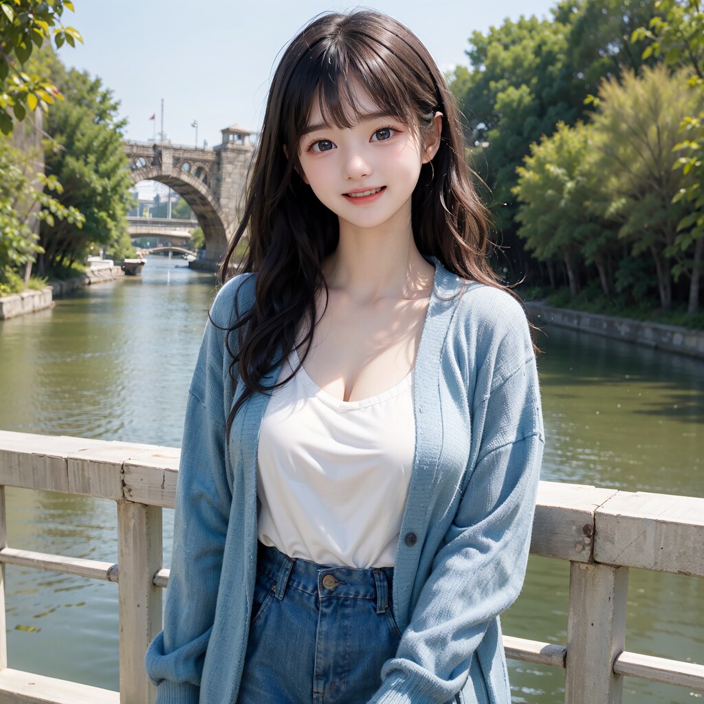 ファッションモデル④　カーディガン
