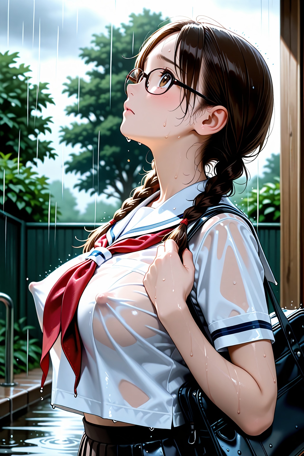 傘を忘れちゃったわね…
