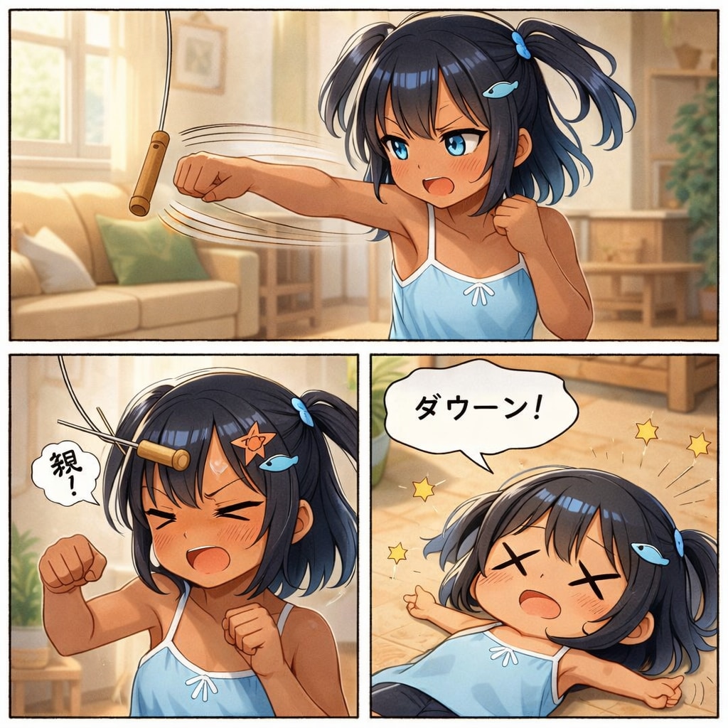 電気のヒモでボクシングするこなつちゃん | の人気AIイラスト・グラビア