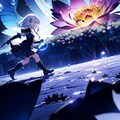 地底湖に蓮の花が咲いている 4枚目