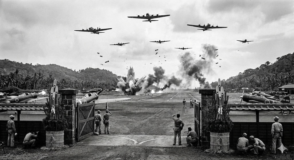 元旦や敵まで呉れる落とし弾