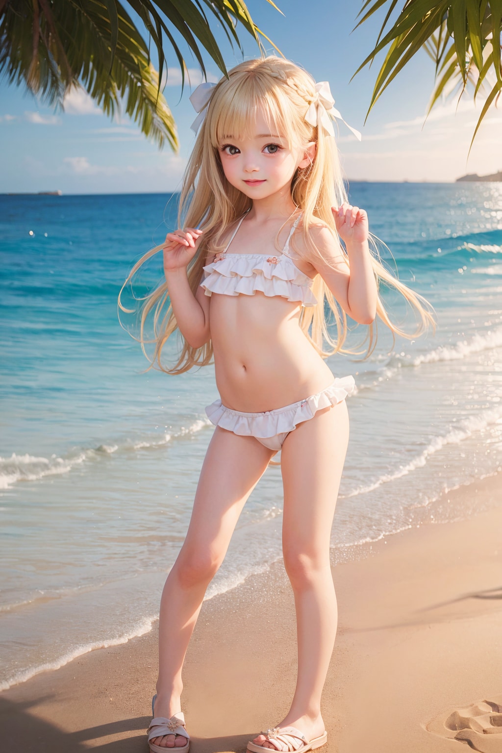 ビキニ金髪少女(141枚)
