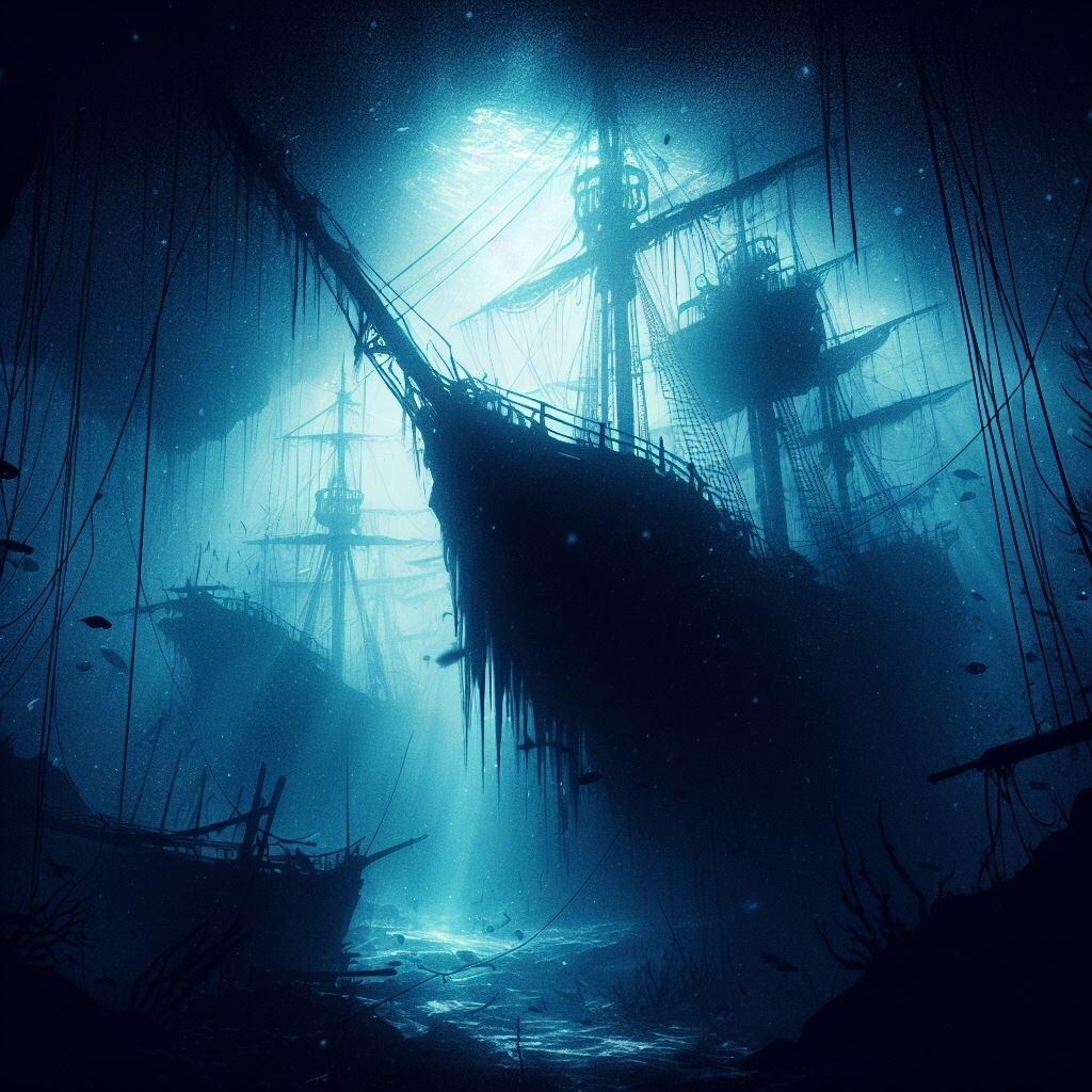 海底の難破船