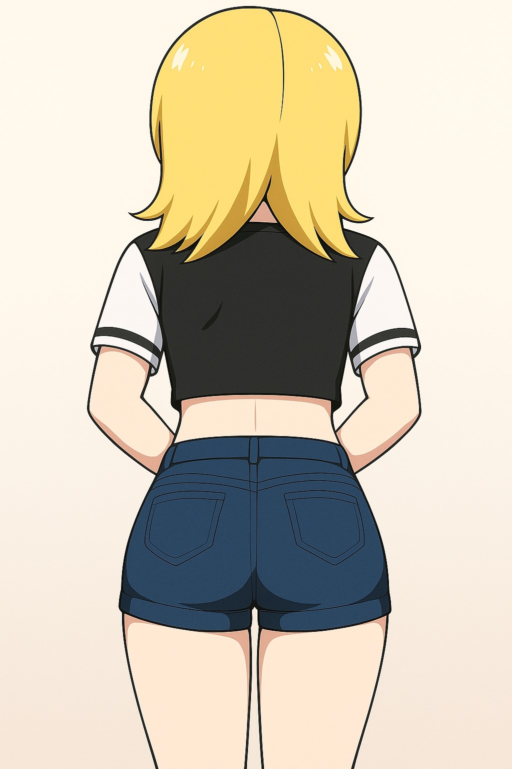 後ろ姿&ホットパンツ