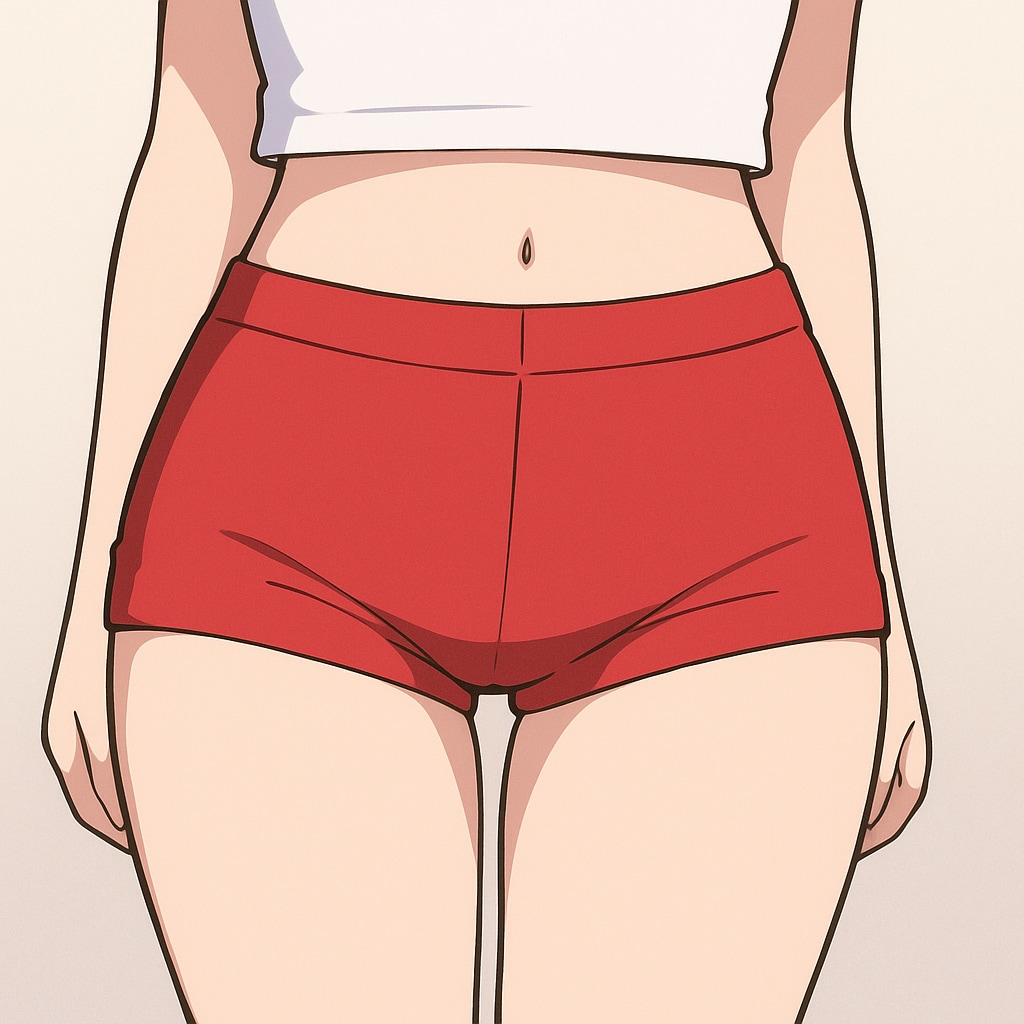 後ろ姿&ホットパンツ