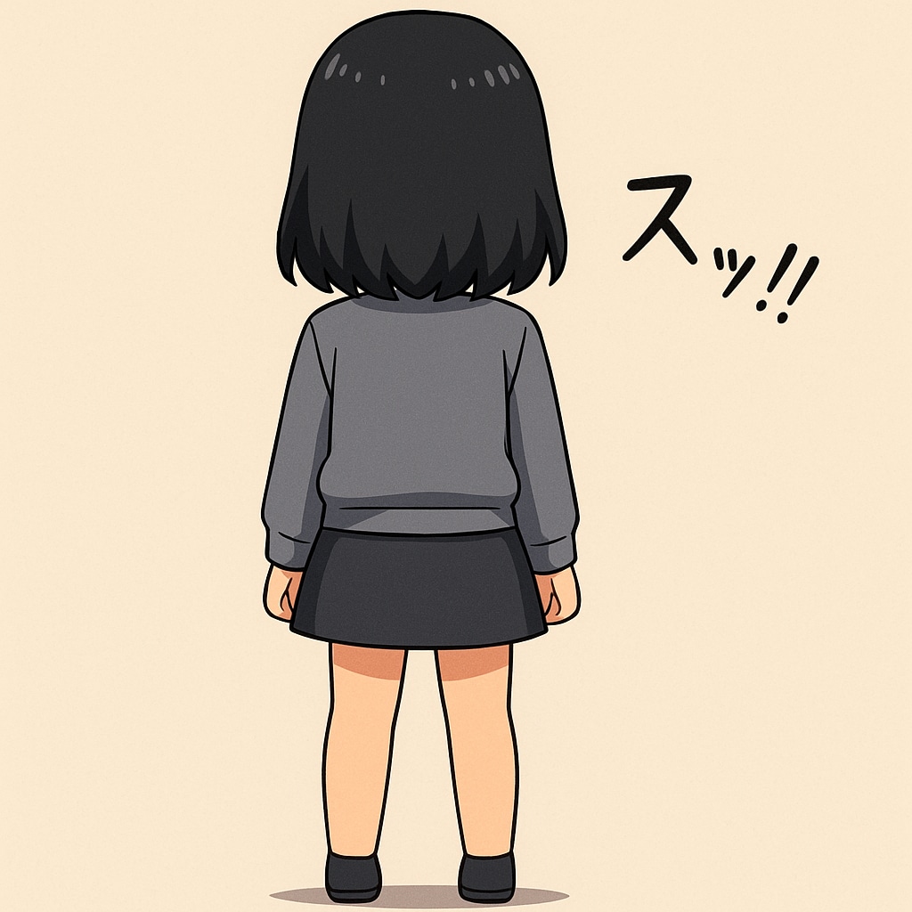 後ろ姿&ホットパンツ