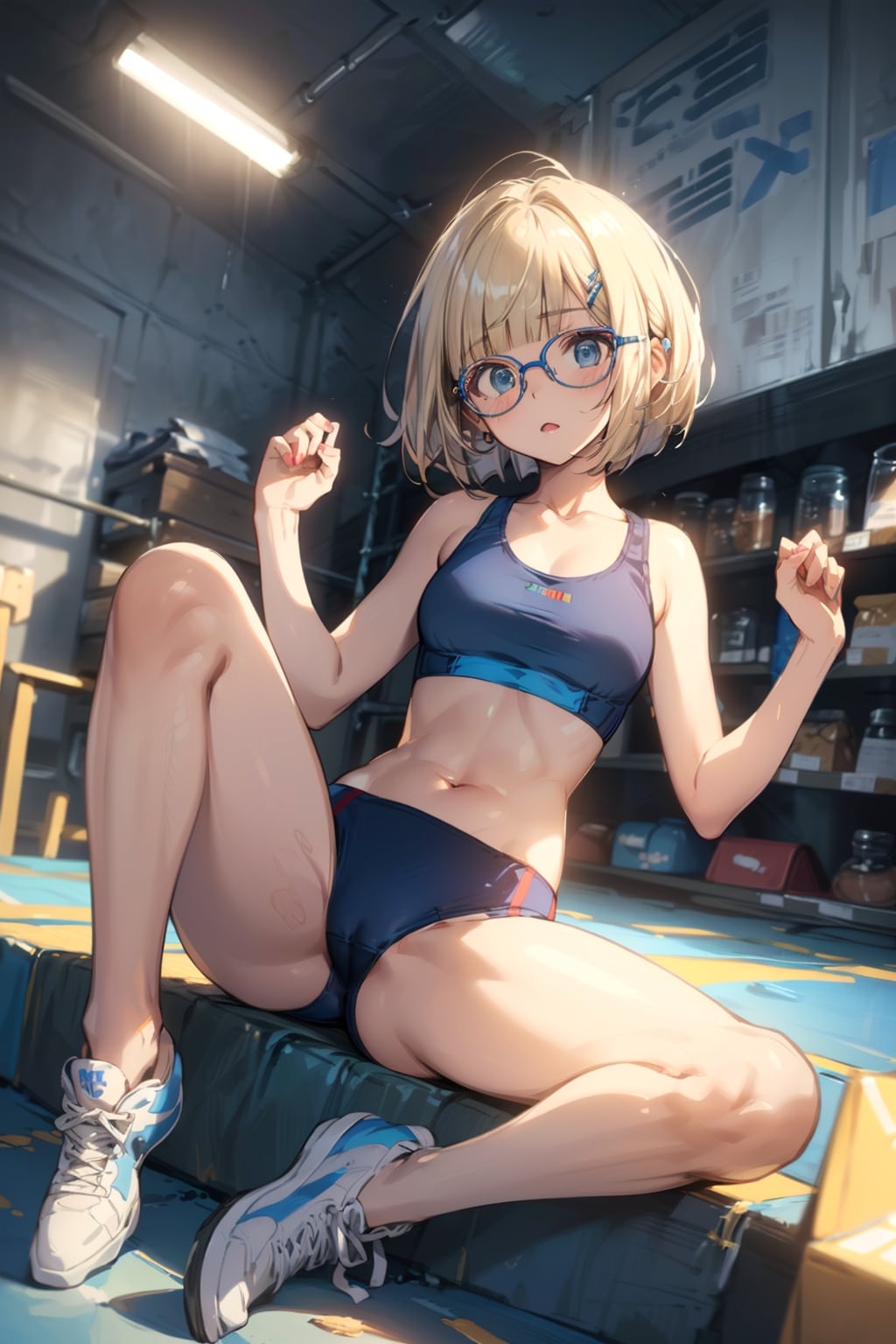 スポーツブルマの眼鏡っ娘