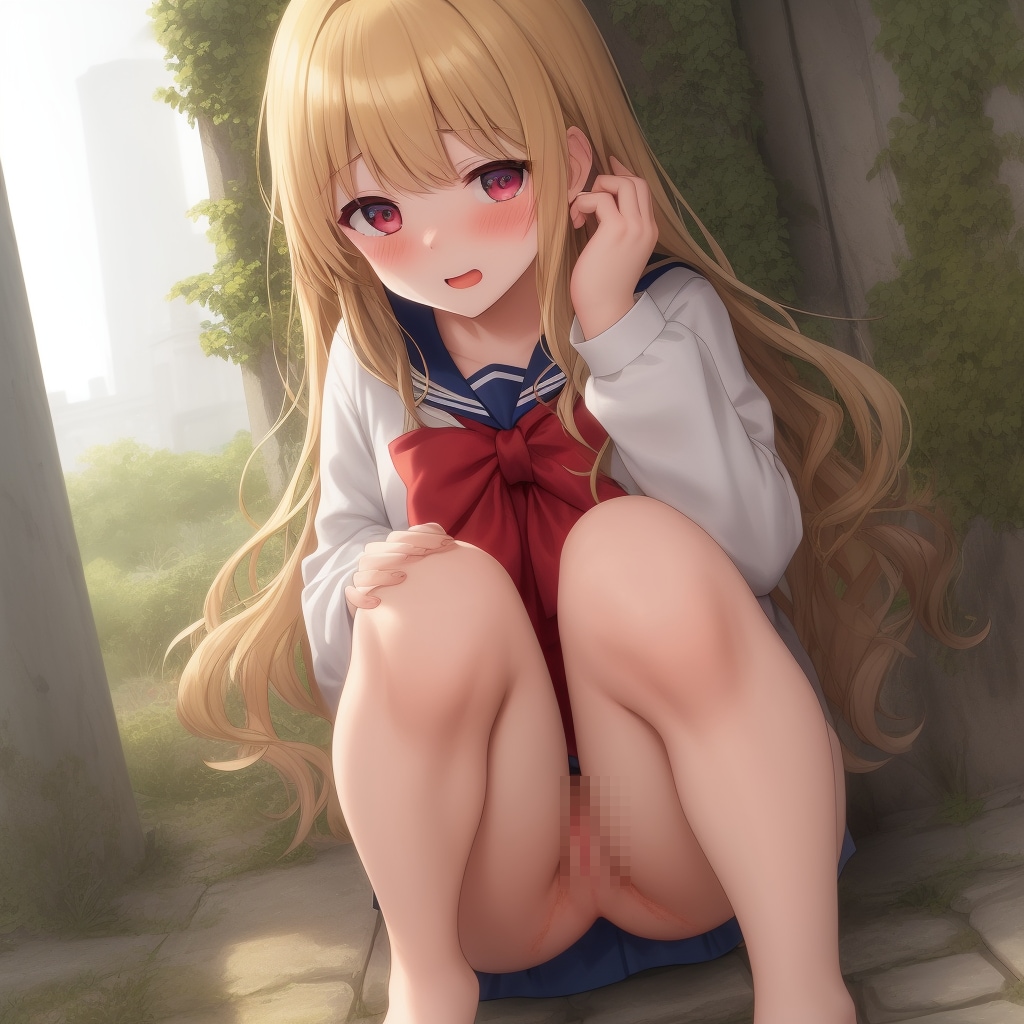 金髪放尿娘ちゃん７５
