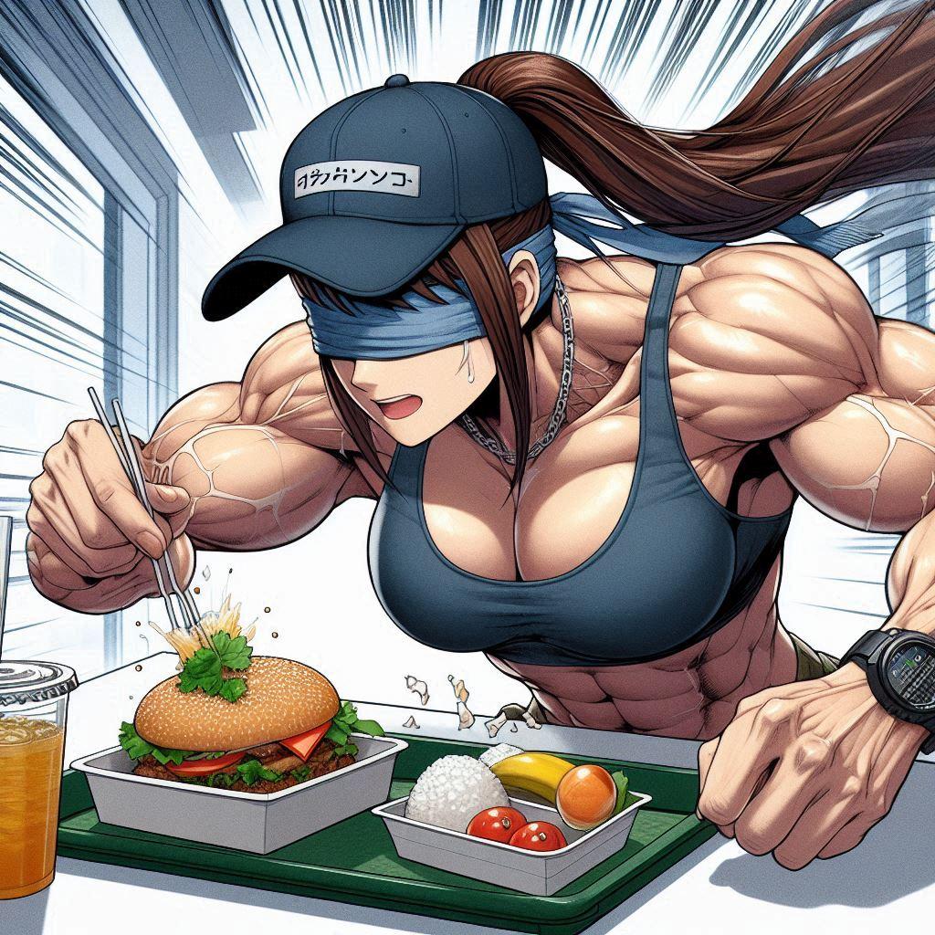 高速で弁当を食べる中島と名乗る女性