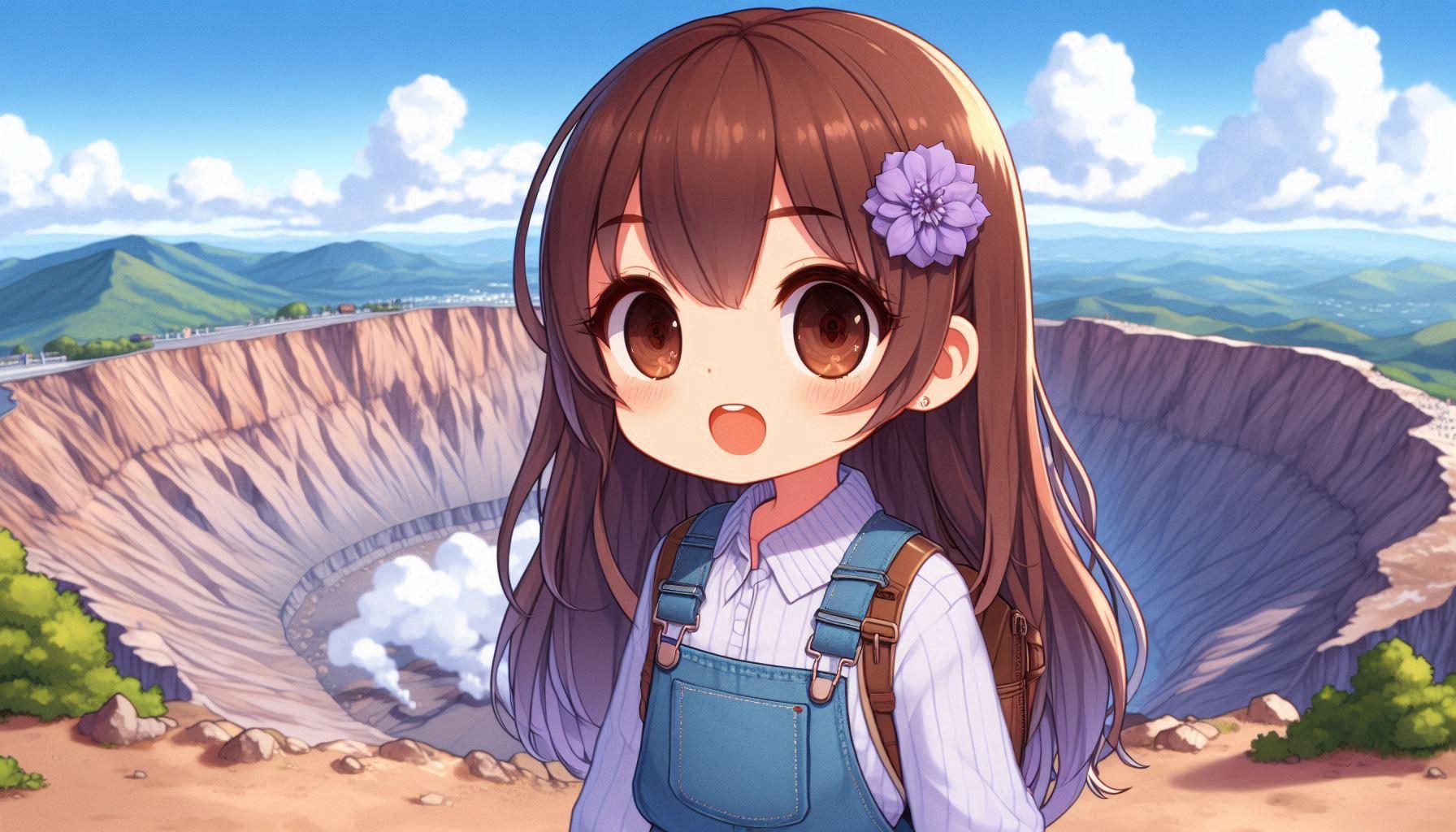 大きな噴火口を見たよ！