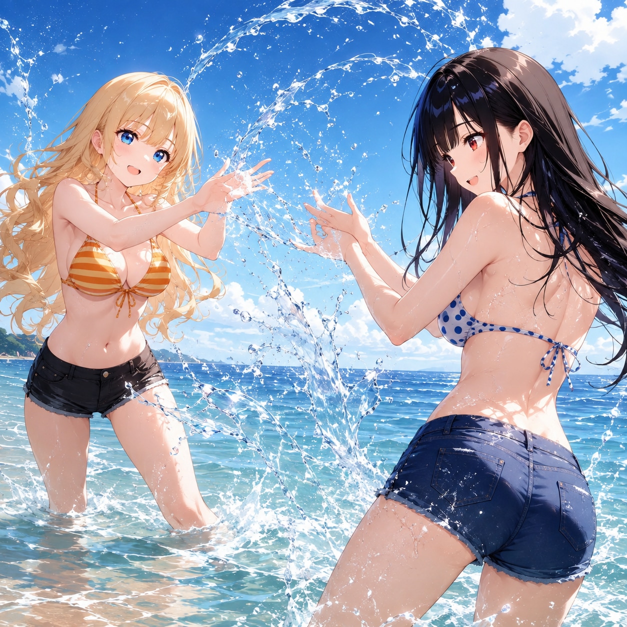 ちちぷいちゃんとししょちゃんの海