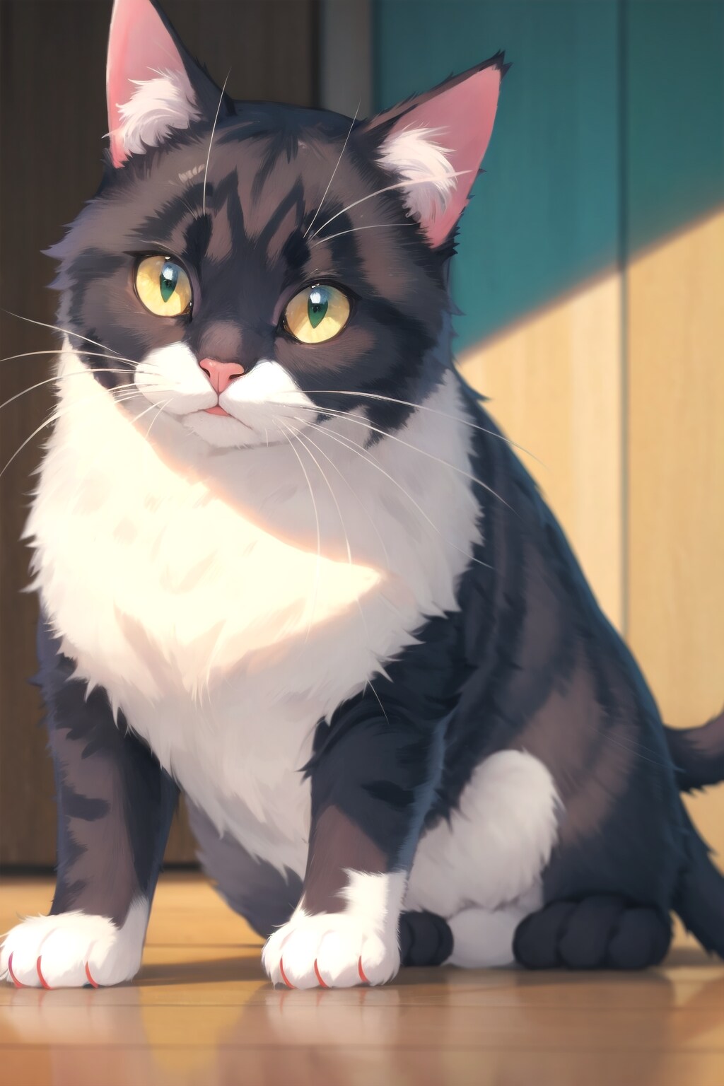 日本で生成：猫のおまわりさん