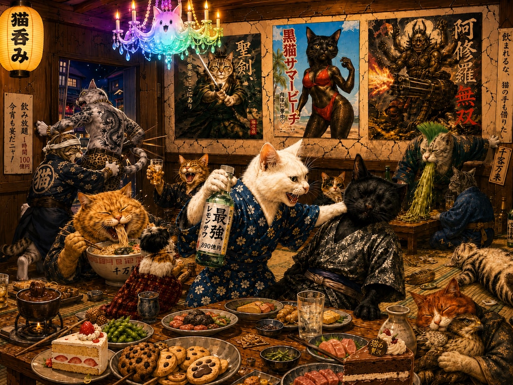 猫だらけの居酒屋