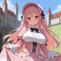 お城のピンクゴスロリ少女 2枚目