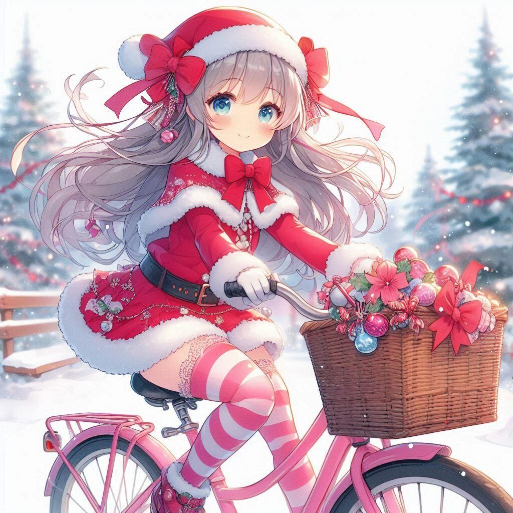 サンタコスの女の子