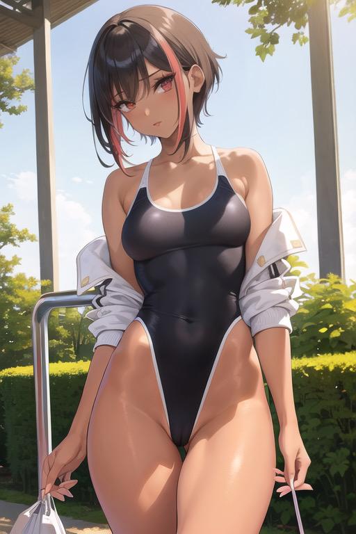 スク水&競泳水着褐色ギャル