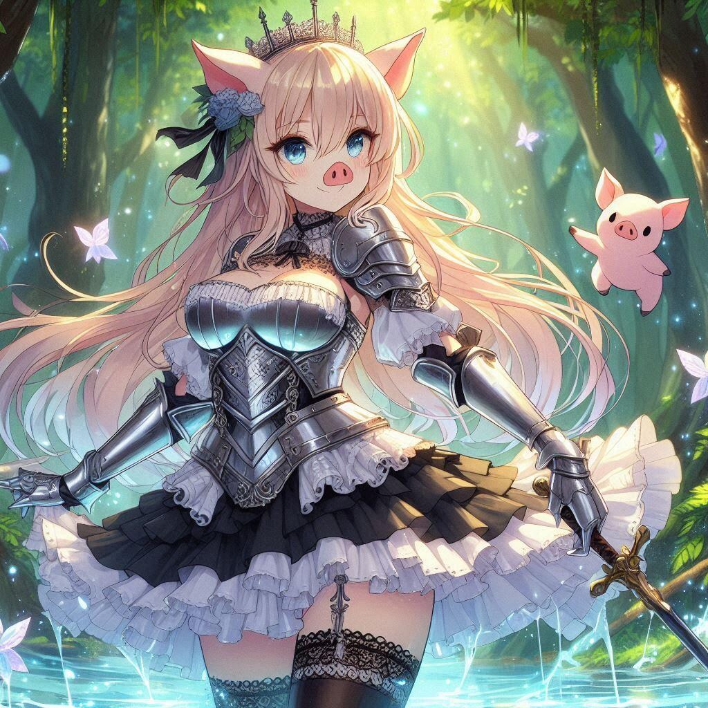 精霊と遊ぶ豚顔の騎士