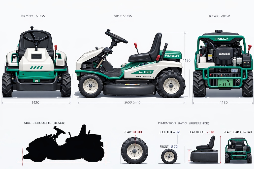 新緑を駆ける、静寂の芝刈りオペレーター