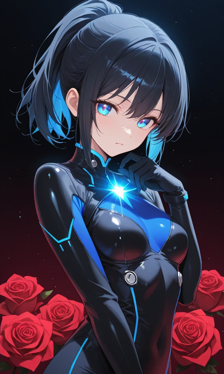 【うちの子】チハルちゃんと薔薇 | の人気AIイラスト・グラビア