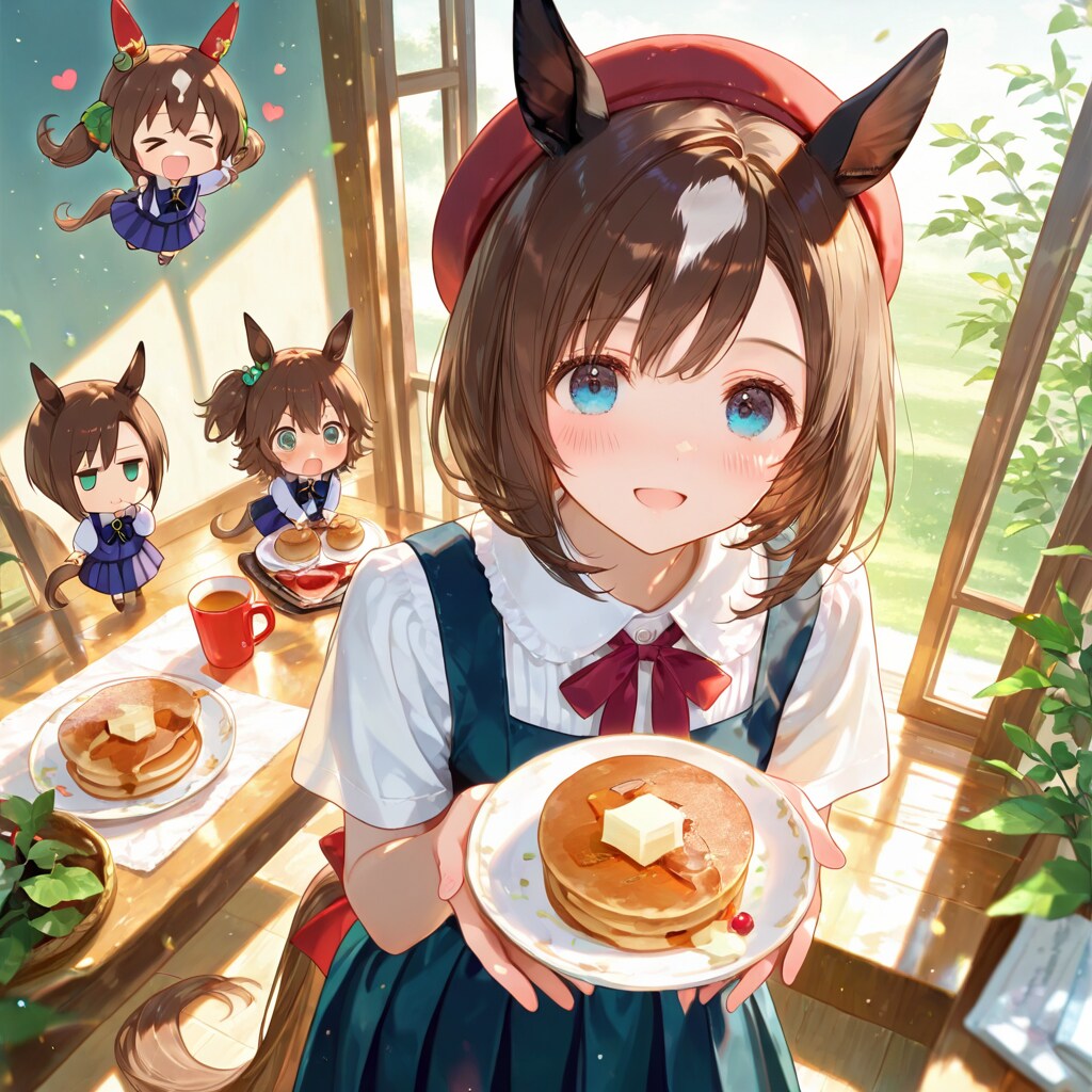 前回、少し前よりパンケーキが良くできてる-♪。 | の人気AIイラスト・グラビア
