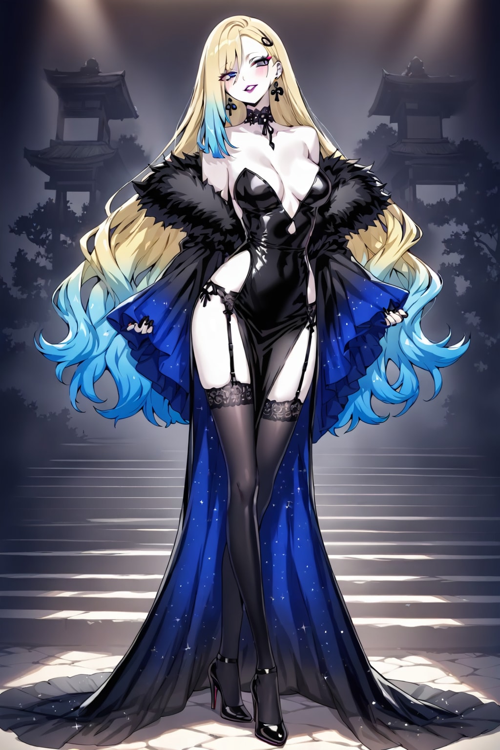 金髪ロングヘア