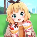 【4/9はクレープの日】クレープを食べるシャロ 2枚目