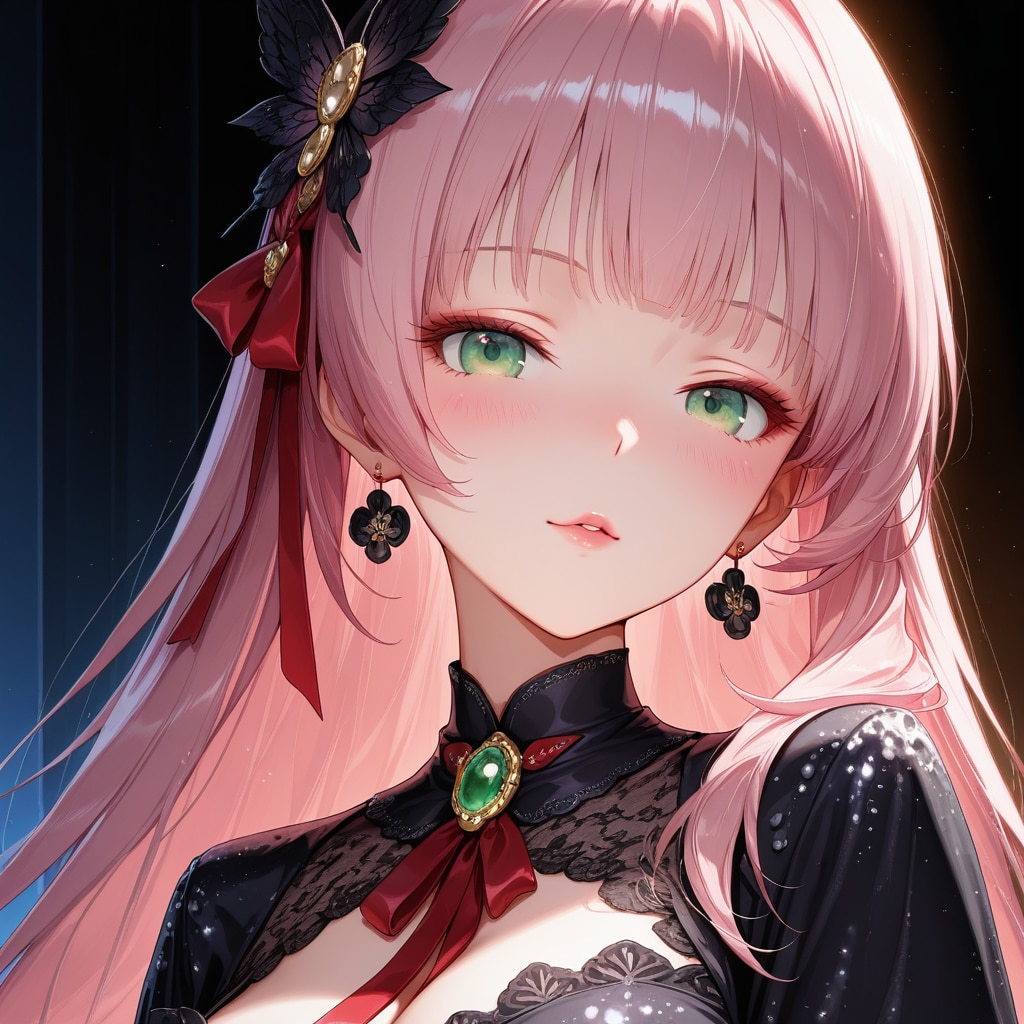 紅きリボンの肖像 | の人気AIイラスト・グラビア