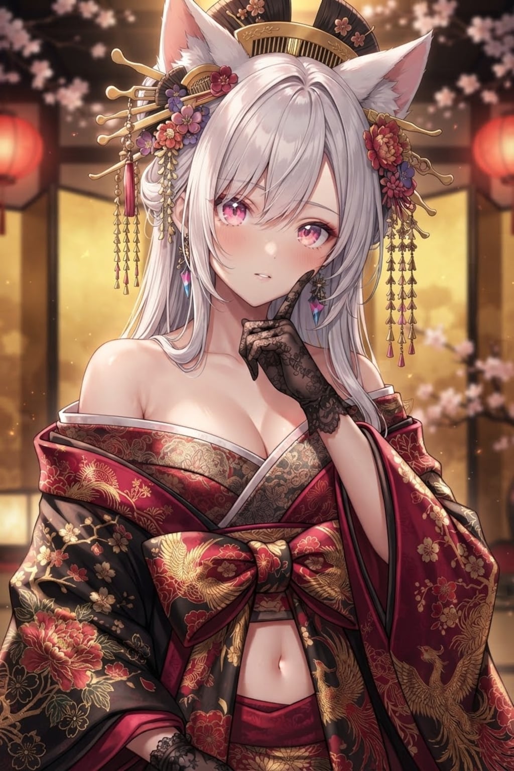 花魁　猫娘