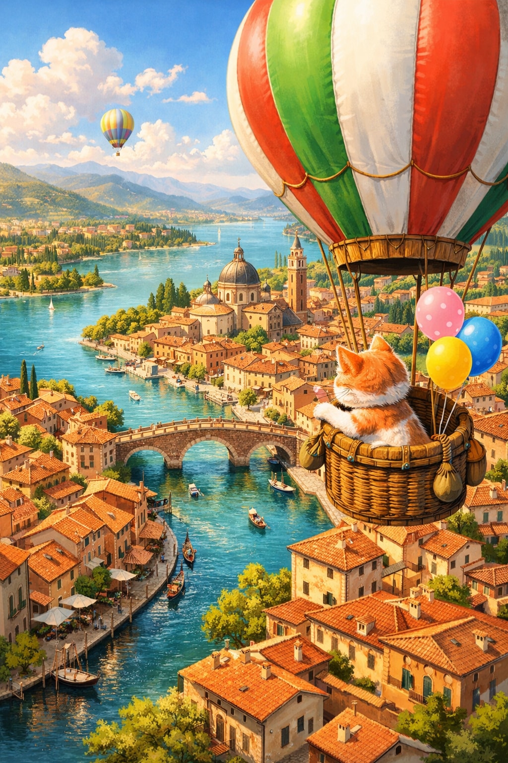 気球でお散歩 | の人気AIイラスト・グラビア