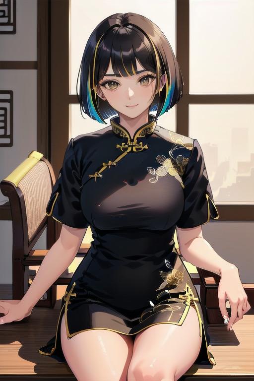 魅力的なチャイナドレス美女 | の人気AIイラスト・グラビア