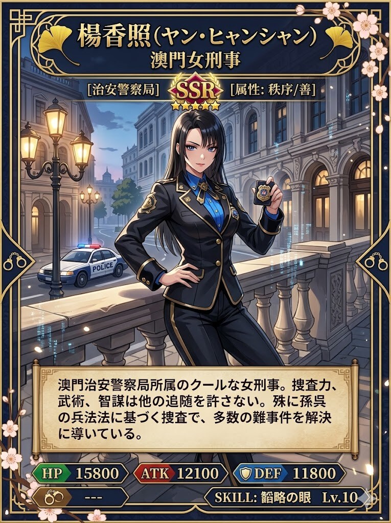澳門女刑事楊香照（ヤン・ヒャンシャン）のSSRカード
