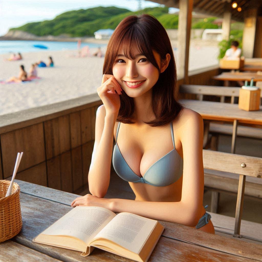 リゾートで読書