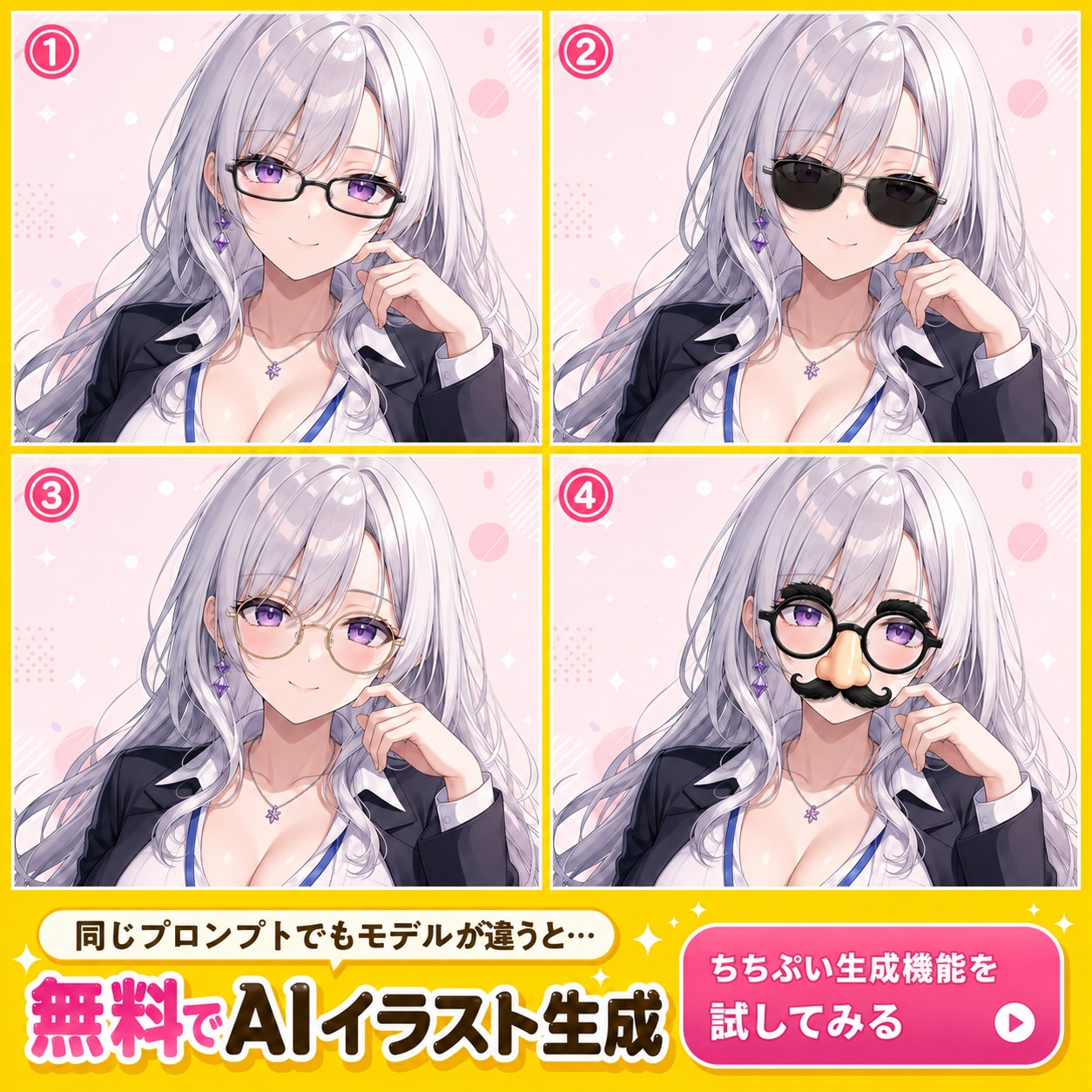 プロンプトは同じでもモデルが違うと