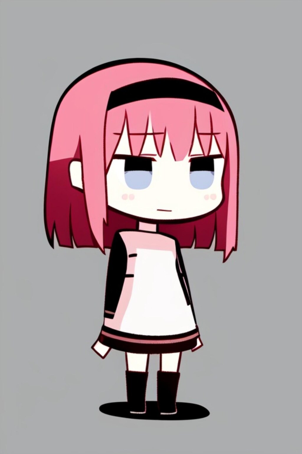 シンプルなピンク髪ちゃん