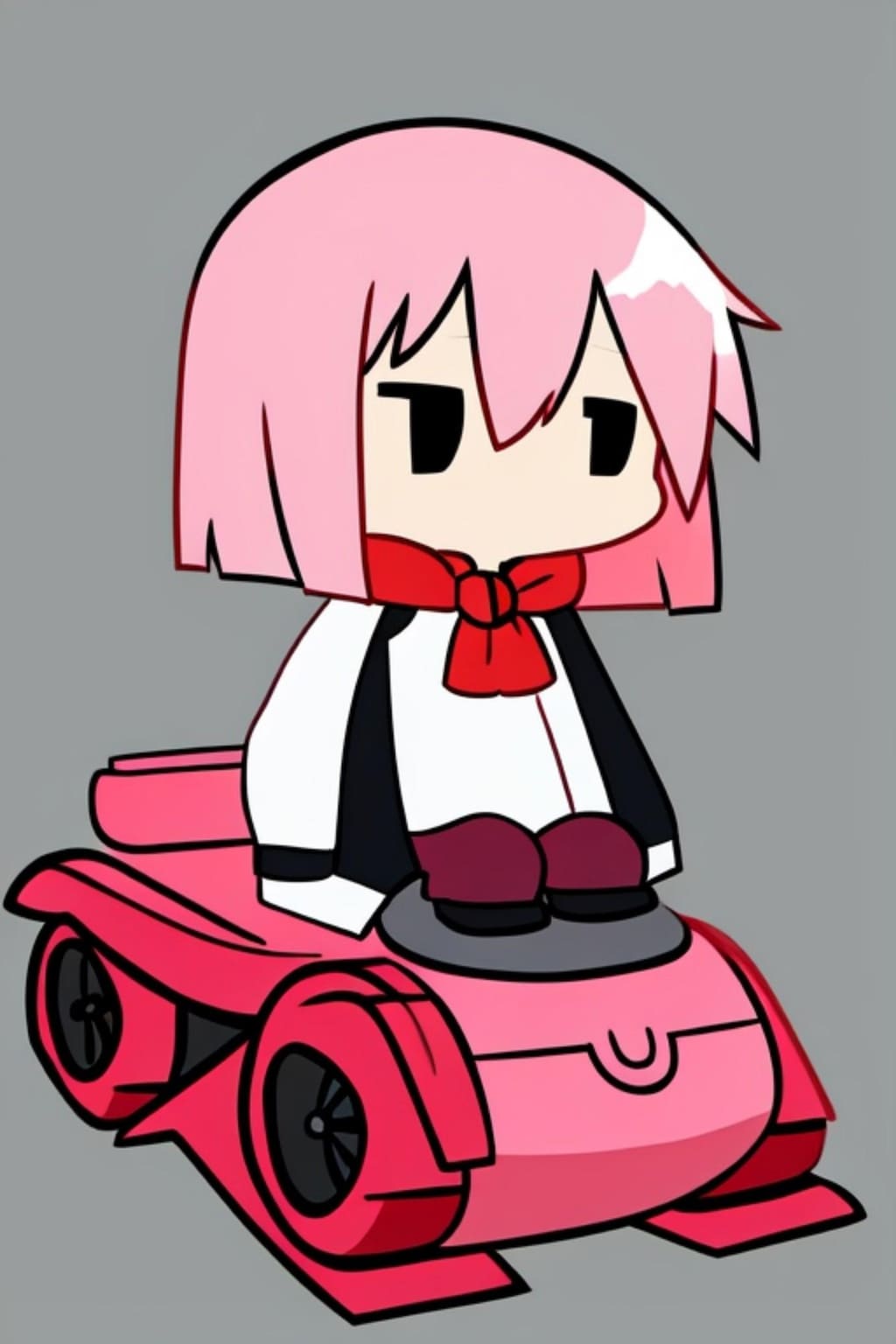 シンプルなピンク髪ちゃん