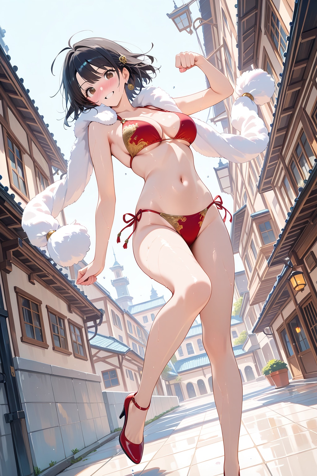 やんのかぁ？♡　ドラゴン・ビキニのお姉さん
