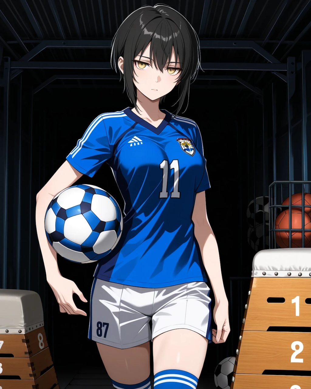 サッカーユニ、ジト目さん