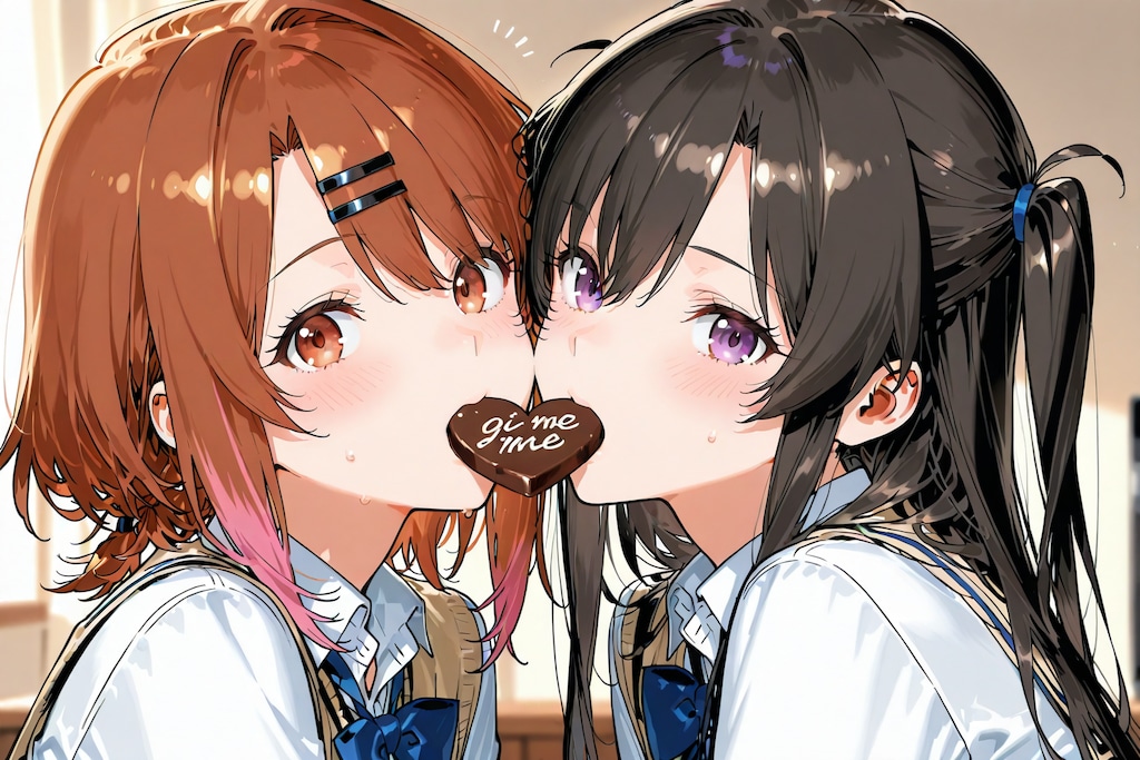 口移しにチョコください