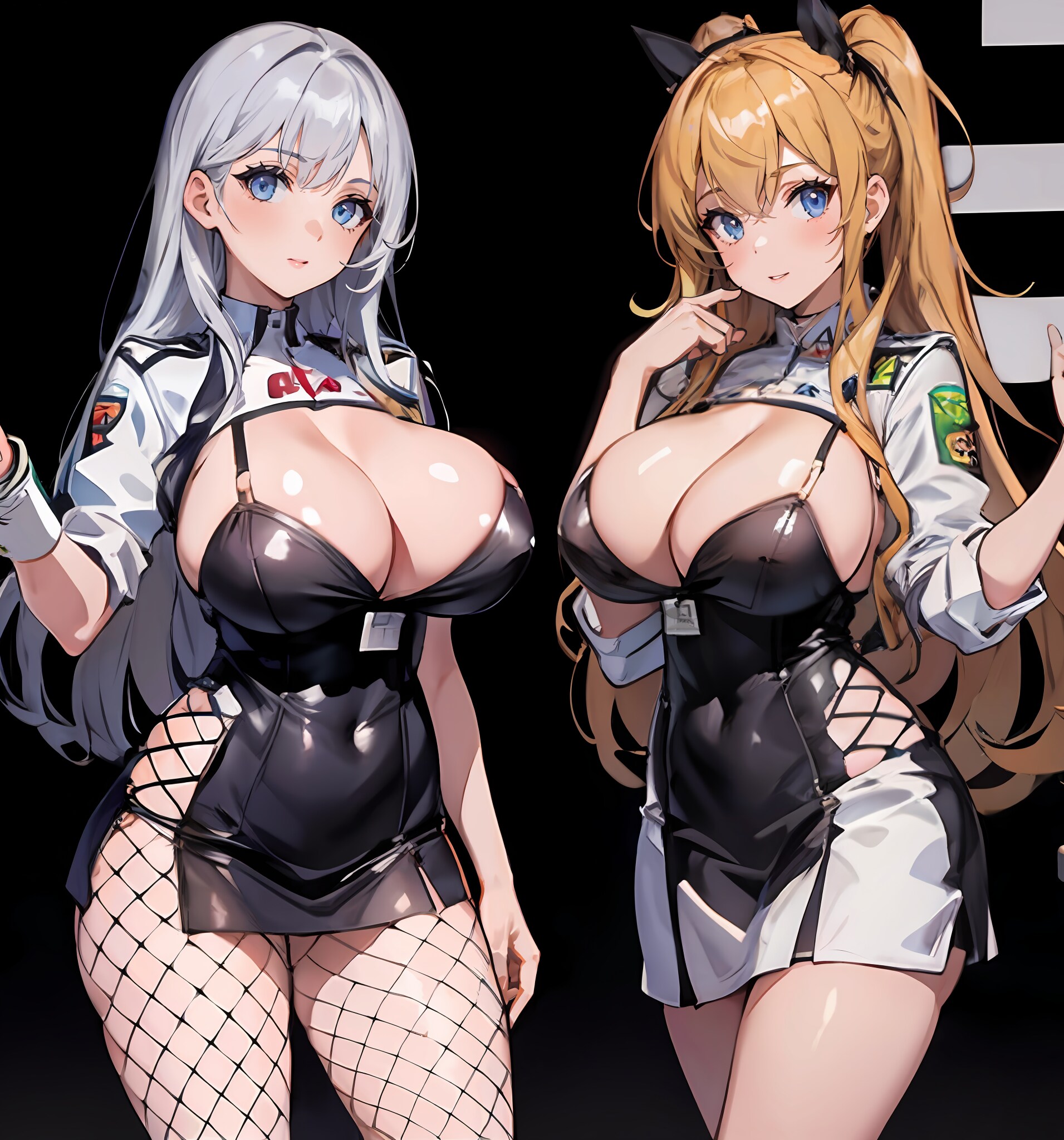 網タイツのグリッドガール