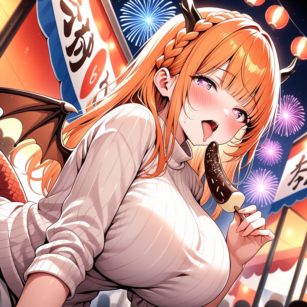 お祭りドラゴン娘