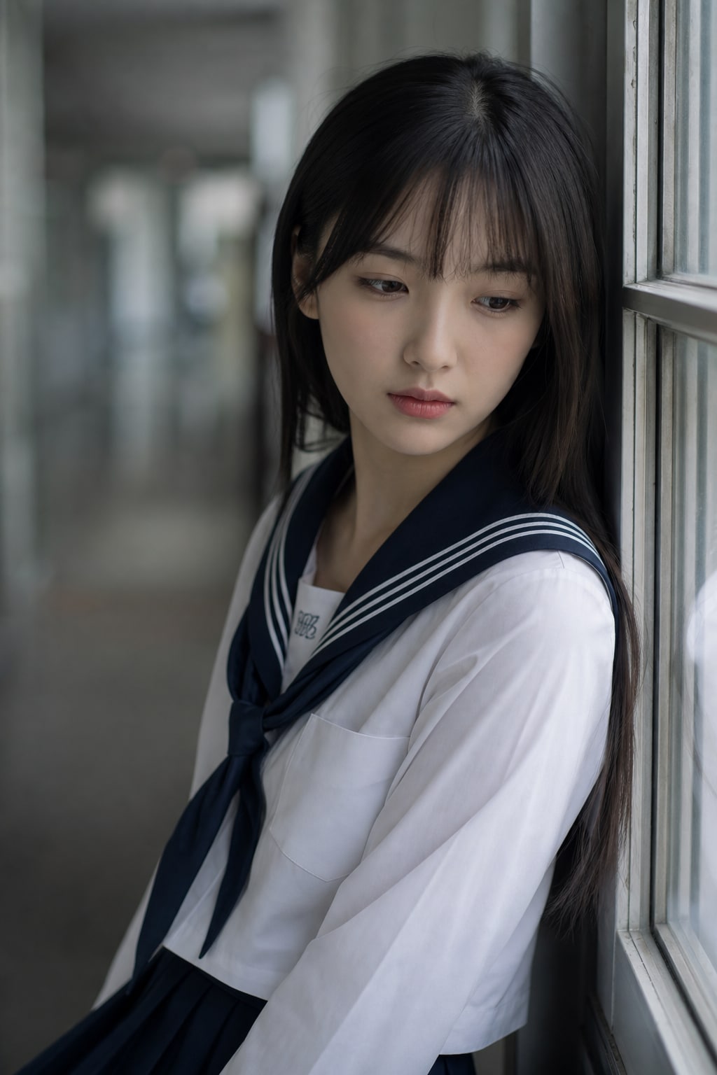 東洋随一の美貌と称される18歳の女子高生（模範解答セーラー服生成テスト）