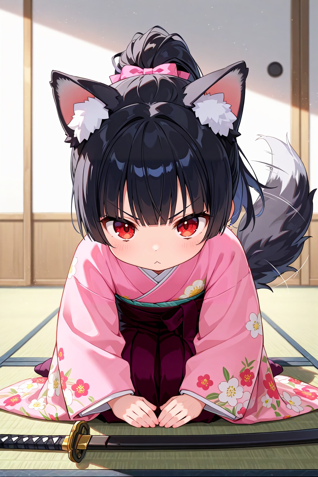 昨日助けた狼耳侍が押しかけ奉公に来た件