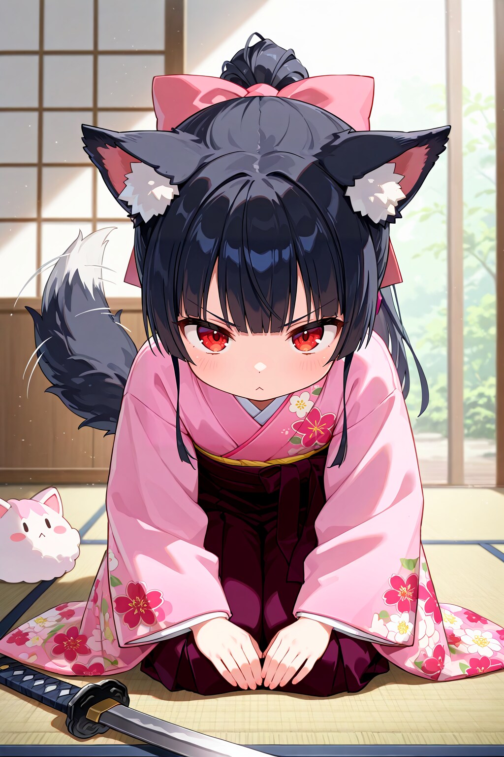 昨日助けた狼耳侍が押しかけ奉公に来た件