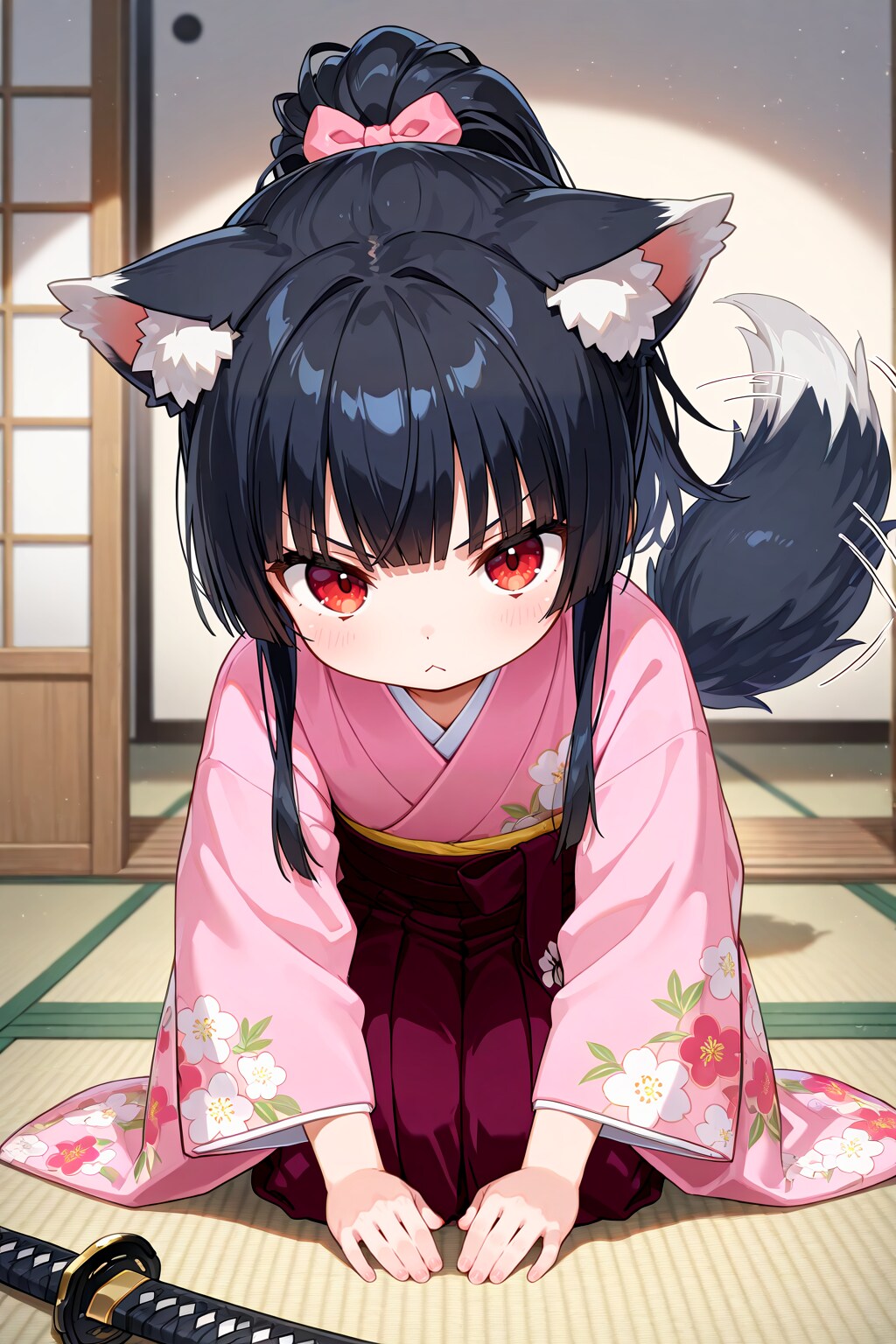 昨日助けた狼耳侍が押しかけ奉公に来た件