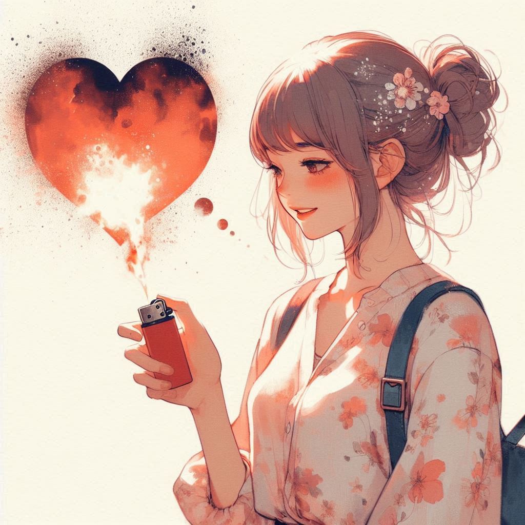 燃え始めた♡ | の人気AIイラスト・グラビア