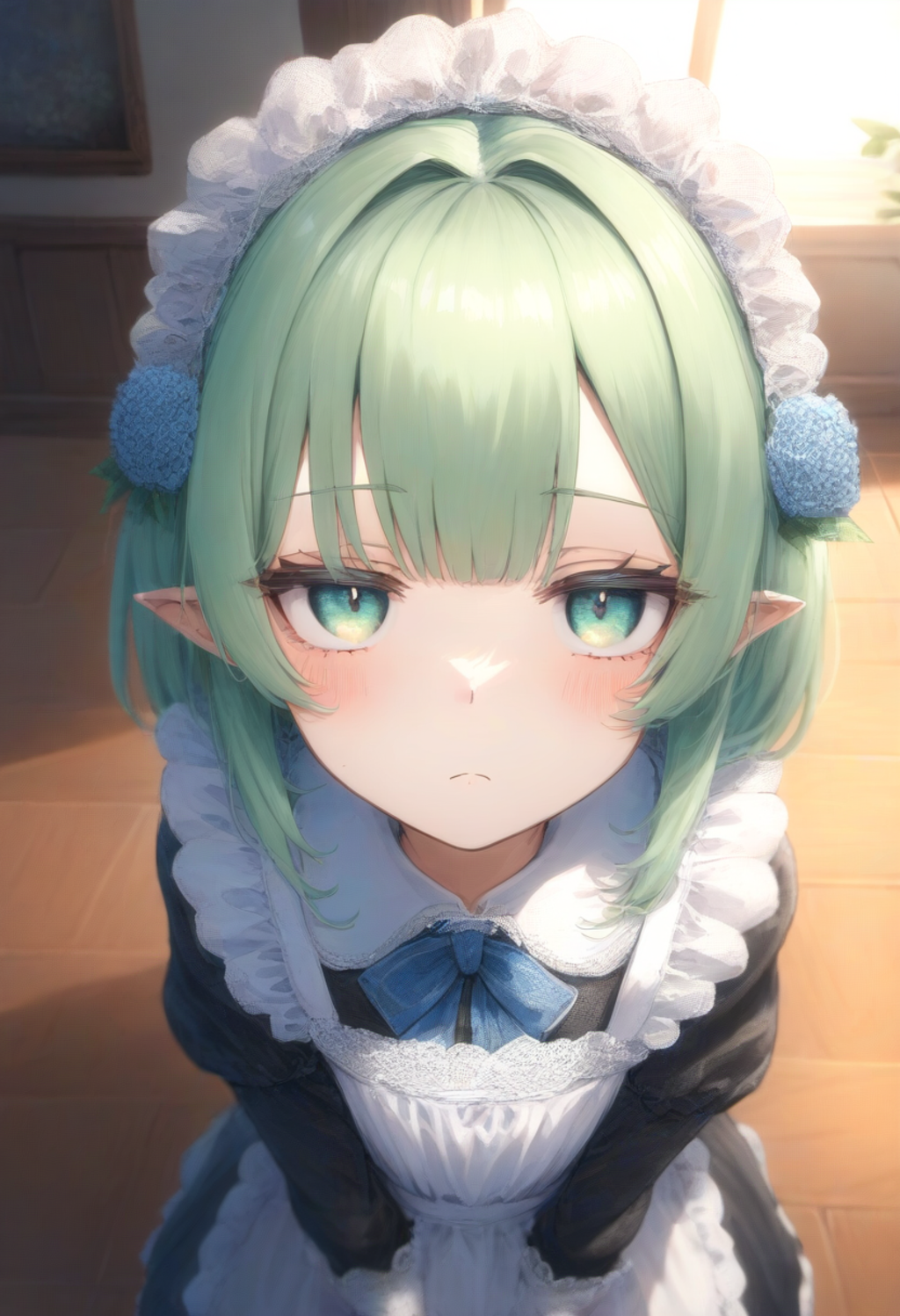 上目遣いのメイドさん